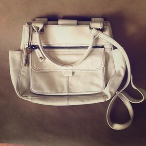 White Fossil Leather purse